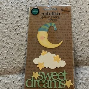NWT embellish your story by Roeda moon, cloud and sweet dreams magnets